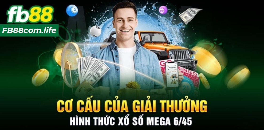 cơ cấu giải thưởng xs mega 6/45 fb88